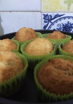 Una foto de Muffins o Magdalena de vainilla con pasas