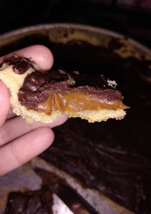 Una foto de Tarta dulce de leche y chocolate