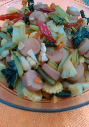 Foto resep Tumis sayuran + sosis