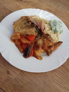Egészben sült töltött csirke 🐤 recept fotója