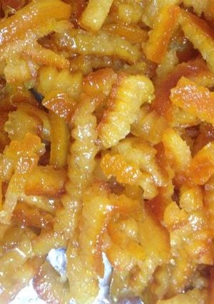 Hình của món Mứt vỏ cam.