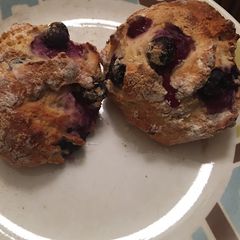A picture of Low fat blueberry scones.