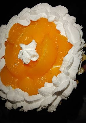 Una foto de Mini tarta de durazno