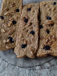 Una foto de Budín de avena banana y stevia