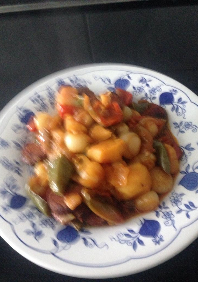 Una foto de Pisto de chorizo