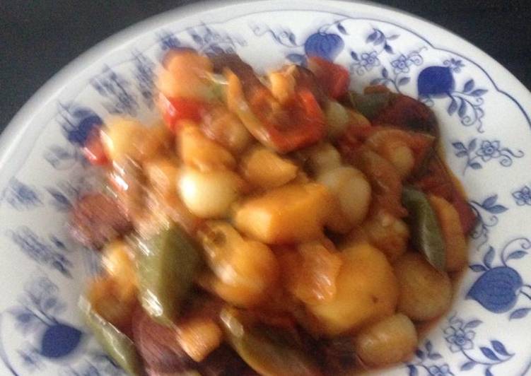 Pisto de chorizo