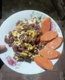 Nui lứt xào trứng