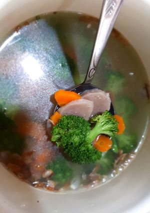 Foto resep Sop brokoli bakso mudah