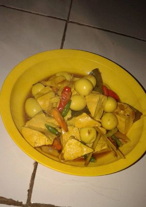 Foto resep telur puyuh tahu asem pedas