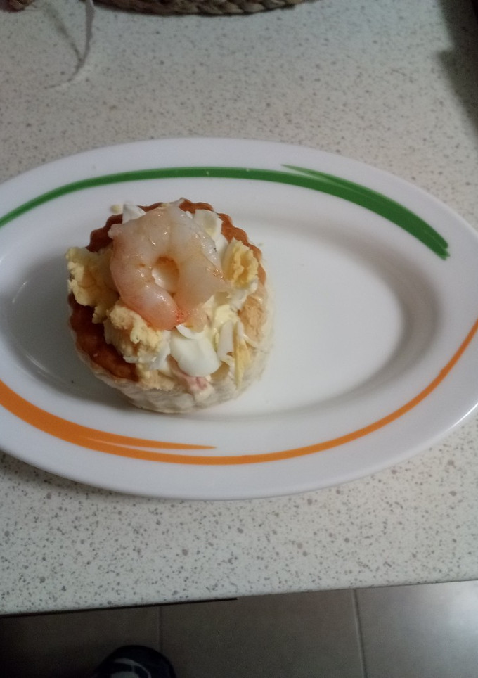 Una foto de Volován de salmón