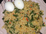 Stir fry noodles with spinach
