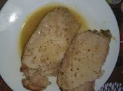 Una foto de lomo de cerdo a la mostaza al horno