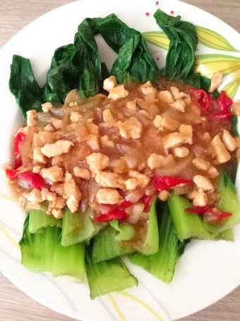 Recipe Pok coy siram ayam cincang the Awesome  Tasty