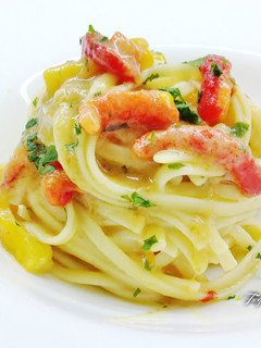 Foto di Trenette con crema di tonno e peperoni