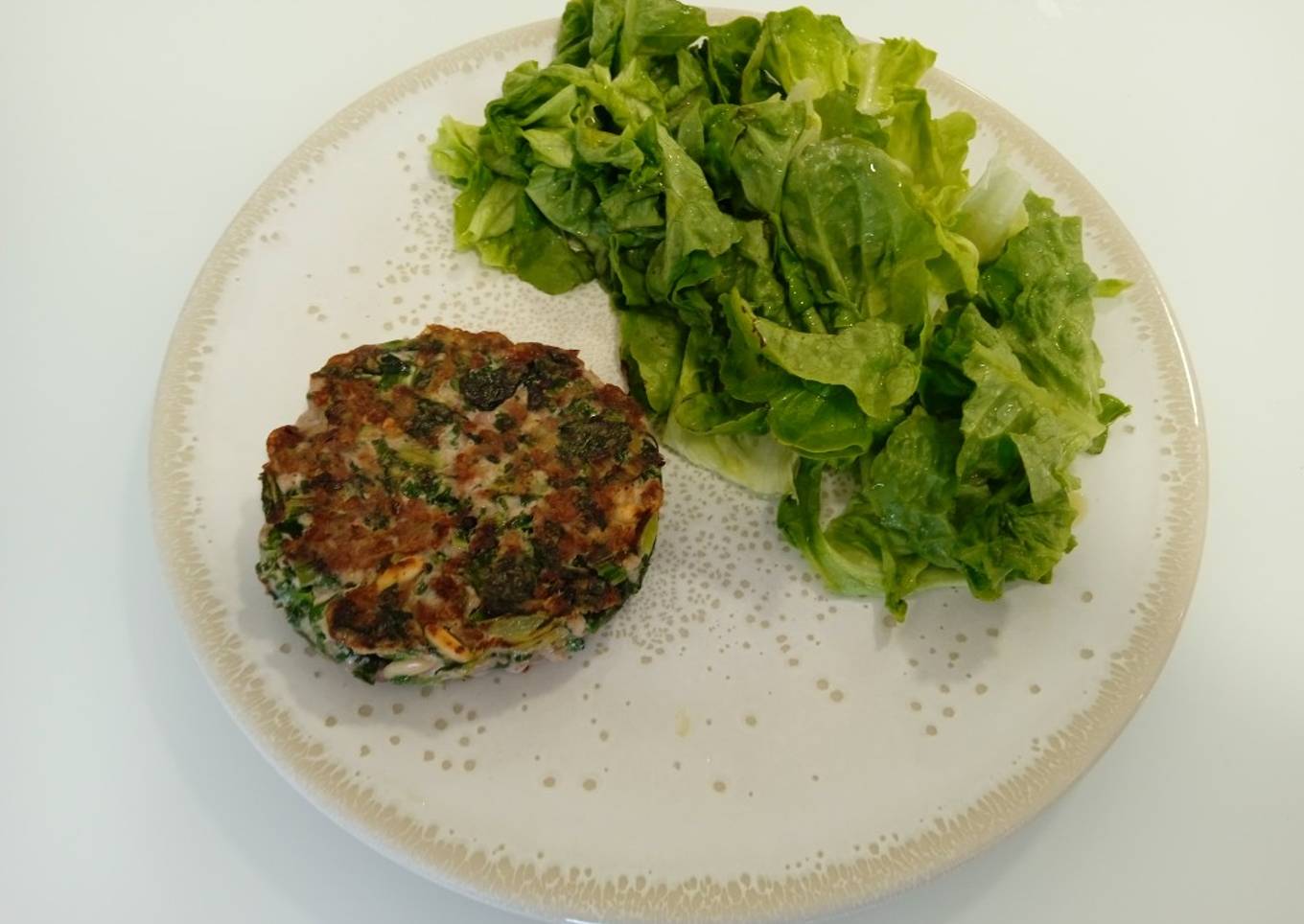 Hamburguesa de magro y acelgas