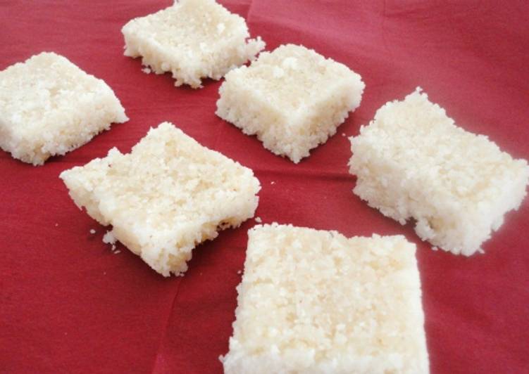 Simple Way to Cook Perfect Coconut Burfi - a microwave recipe