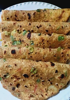 A picture of Left over Dal Sabji Paratha.