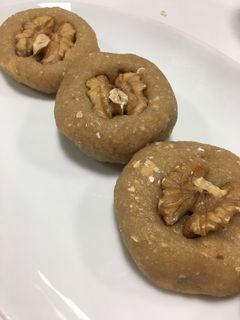 Una foto de Malai Peda dulce vegano!!