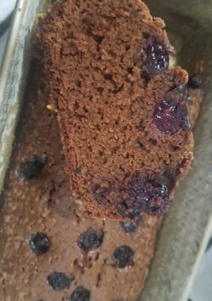 Una foto de Queque de chocolate con arándanos