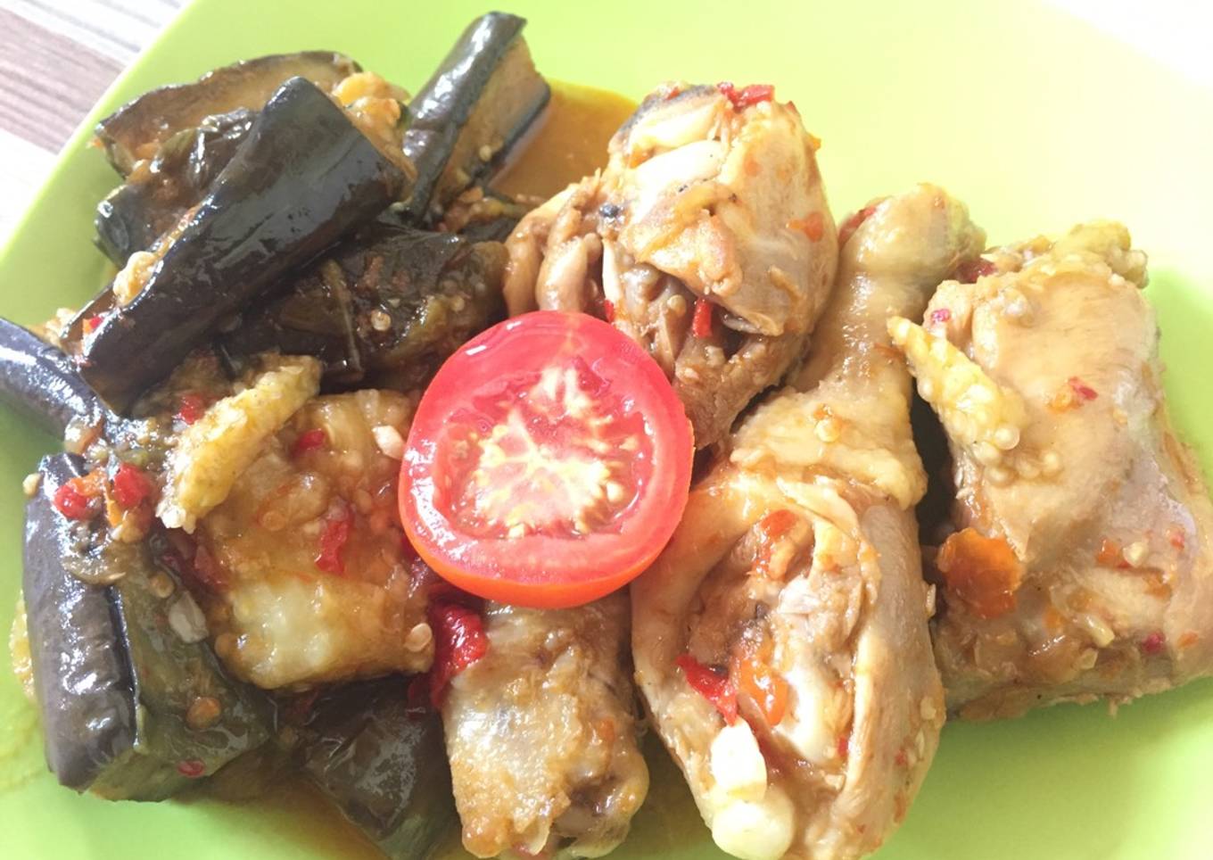 Ayam terong bumbu balado ala wiwit