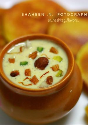 A picture of Badam Rabri.