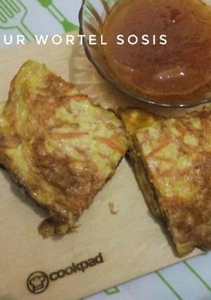 Foto resep Dadar Telur Wortel Sosis