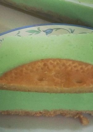 Una foto de Gelatina de limón cremosa