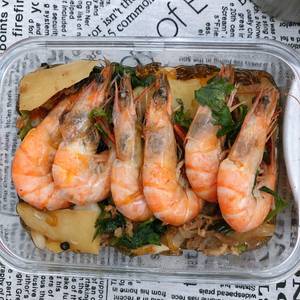 กุ้งอบเส้นแก้ว คีโต