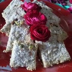 A picture of Til or suji ki katli.