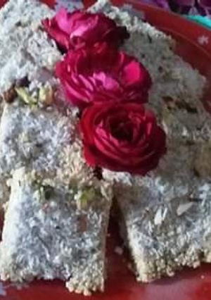 A picture of Til or suji ki katli.