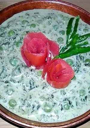 A picture of Malai Methi Matar.