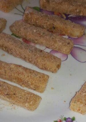 صورة لوصفة اصابع الموزاريلا المقلية