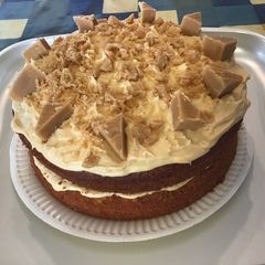 A picture of Caramel fudge cake #mycookbook.
