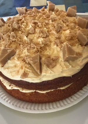 A picture of Caramel fudge cake #mycookbook.