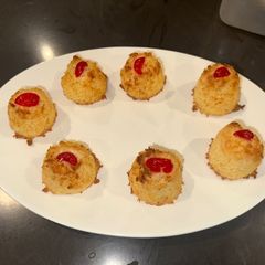 A picture of Mothers coconut cones - 4 ingredients great to make with children 👦.