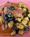 Pollo y conejo con olivas