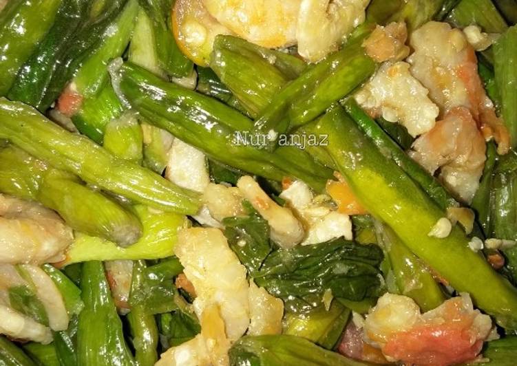 Cara mudah Membuat Tumis Genjer Udang Kering Anti Gagal