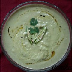 Coconut and coriander chutney A picture of Coconut and coriander chutney.