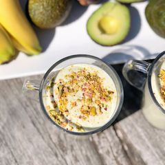 A picture of Thirsty Thursday | Creamy Avocado Banana Smoothie | Four Ingredients Smoothie.