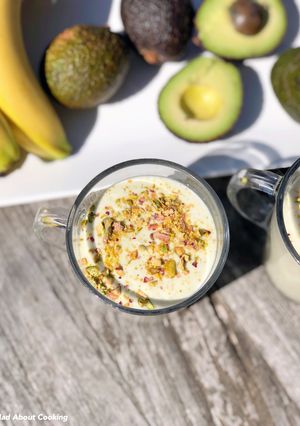 A picture of Thirsty Thursday | Creamy Avocado Banana Smoothie | Four Ingredients Smoothie.