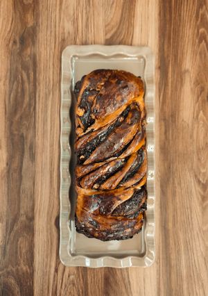 Une photo de Babka chocolat noisette