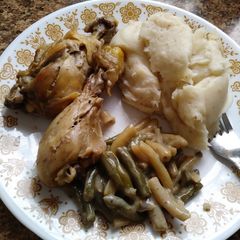 Crunchy, Creamy, String Bean & Chicken Casserole Bake A picture of Crunchy, Creamy, String Bean & Chicken Casserole Bake.