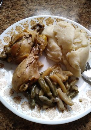 A picture of Crunchy, Creamy, String Bean & Chicken Casserole Bake.
