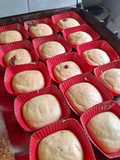 Muffins sin huevo rellenos de dulce de leche 🧁