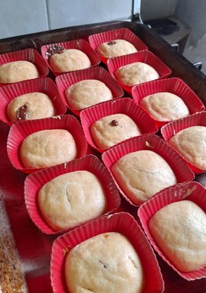 Una foto de Muffins sin huevo rellenos de dulce de leche 🧁