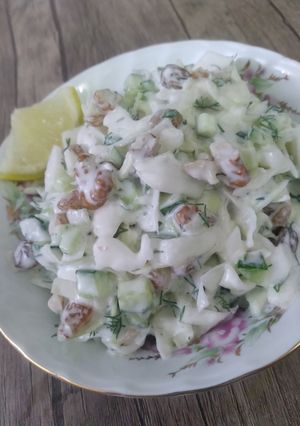 عکسی از دستور سالاد کلم برگ 🥦🥗