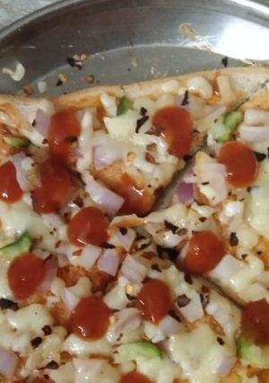 A picture of Bread pizza.