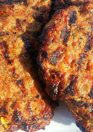 A picture of Pork Gyoza Burgers.