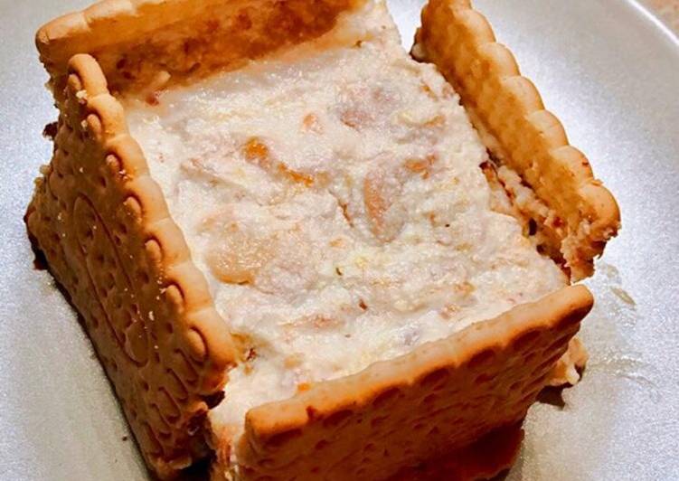 Steps to Make Ultimate Square-cheesecake delicata🍪🍫🍑