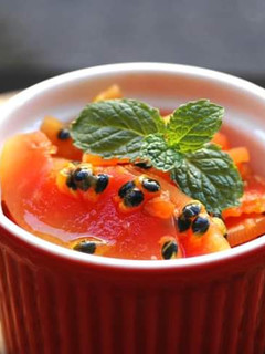 Passion Fruit with Green Papaya Salad 百香涼拌青熟木瓜 的食譜成品照片